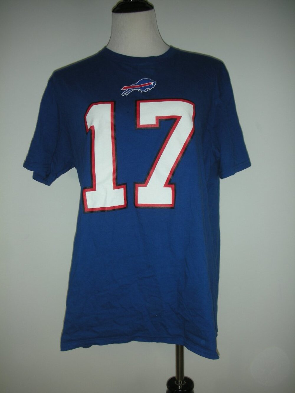 Josh Allen #17 Buffalo Bills NFL Football Graphic T-Shirt Blue Large Game Day Fa